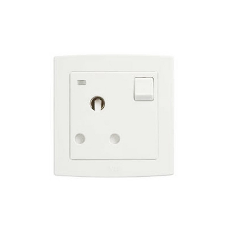 ABB Concept BS 3 Pin 15A Round Socket with Switch